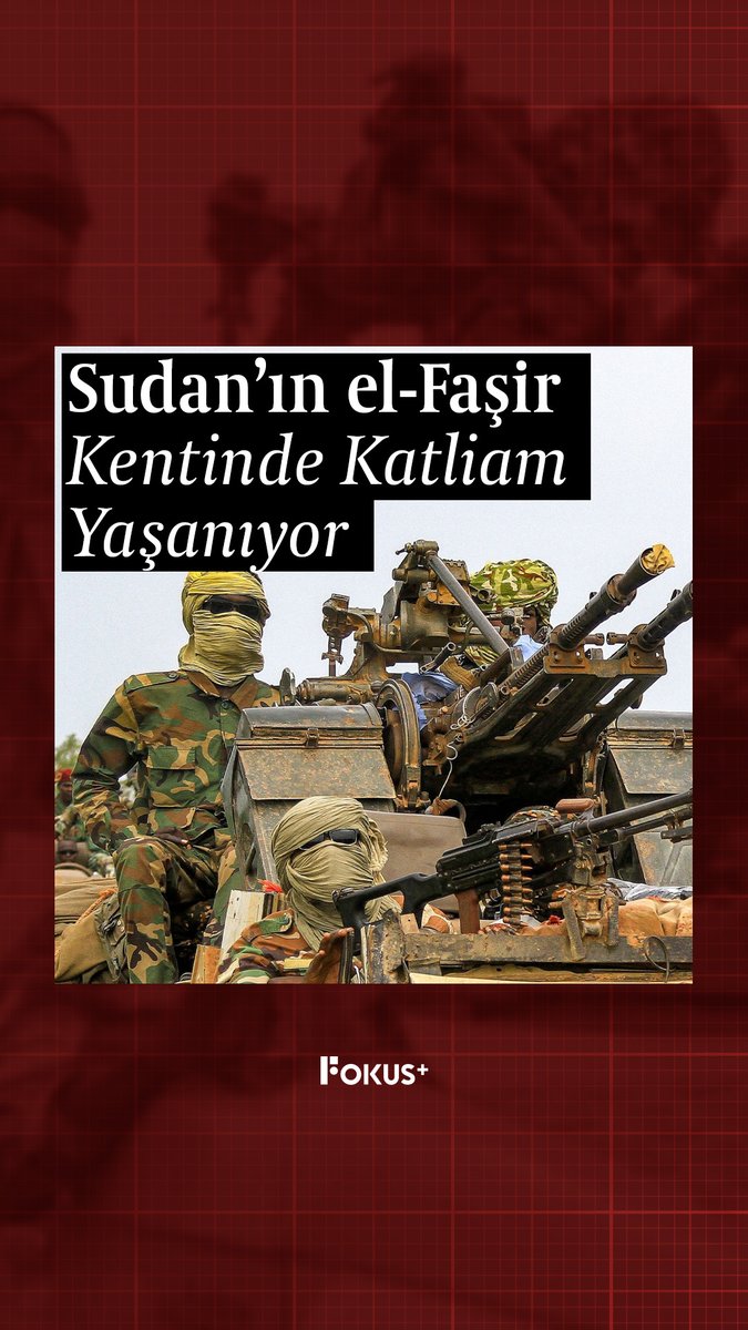 ➕ "Etnik nedenlerle sivilleri infaz ettiler" ▪️ Birleşmiş Milletler, Sudan’daki Hızlı Destek Kuvvetleri’ne el-Faşir’de sivillere yönelik ihlalleri ve infazları durdurma çağrısı yaptı. ▪️ Ordu çekildikten sonra şehri ele geçiren HDK güçlerinin ardından binlerce Sudanlı, Tuveyle kentinde açık arazide sığınacak yer arıyor.