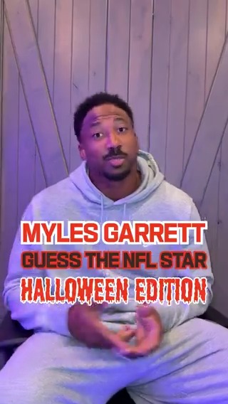 Can you guess the player by their childhood Halloween costume? 🤔 Myles Garrett