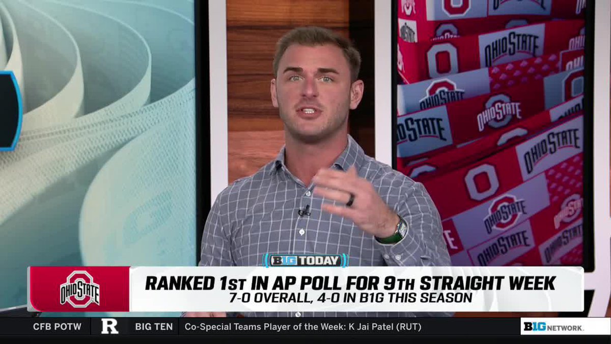 "They will have effectively played one fewer game than their opponents in terms of total snap counts." 😳 Jake Butt explains how Ryan Day is pacing No. 1 Ohio State Football to stay fresh late in the season 👇 #B1GToday