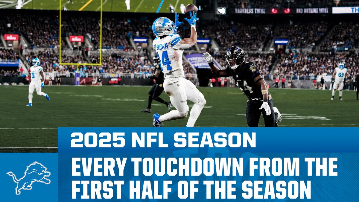 WATCH: Every touchdown from the Detroit Lions during the first half of the 2025 NFL Season 🎥