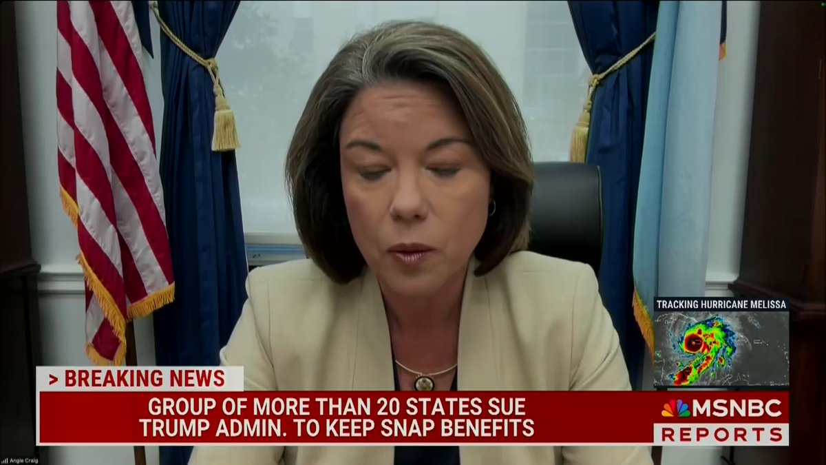 Rep. Craig: We have over $5 billion in a contingency fund for SNAP. Until last week, the USDA website itself said that this money could be used during a government shutdown. They also have the authority to move other money around and pay November's SNAP benefits. It's illegal, it's immoral, and it's probably one of the most cruel things we've seen out of this administration so far.