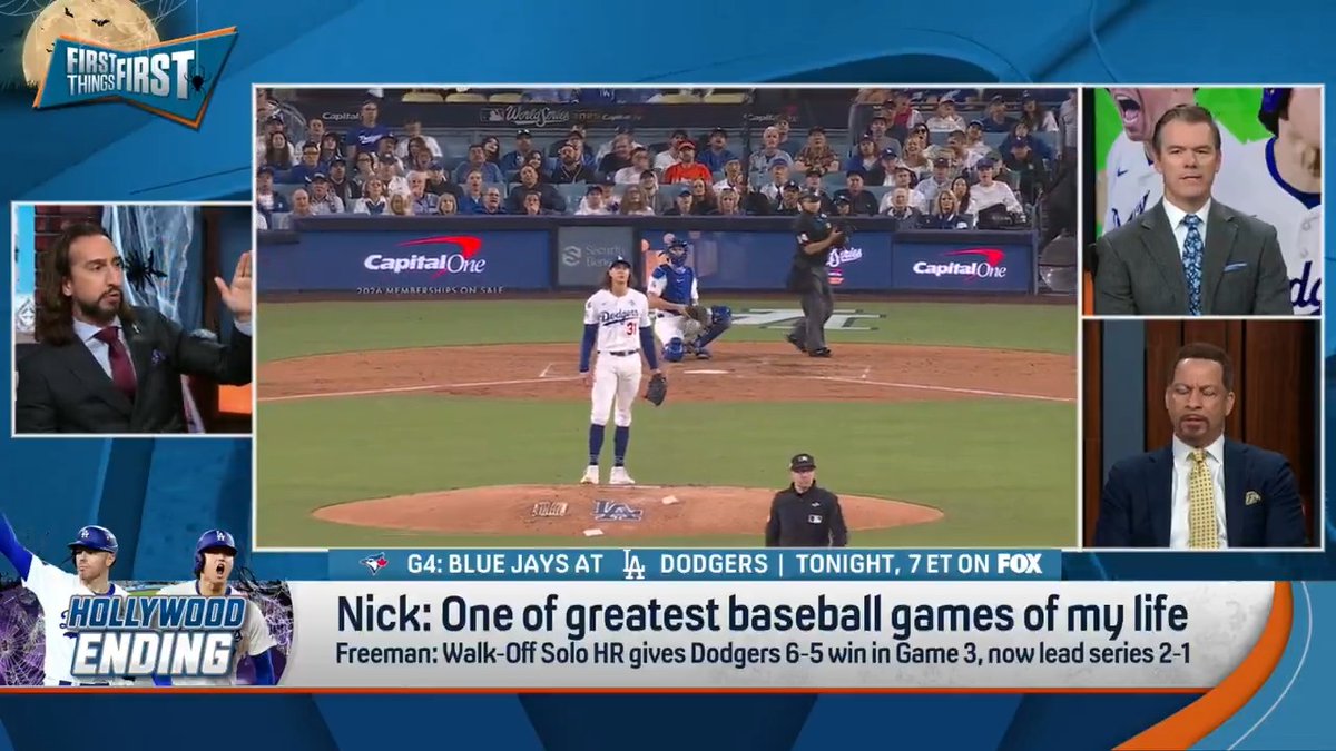 “It’s simply one of the greatest sporting events and the greatest baseball games of my entire life.” nick wright reacts to Game 3 of the World Series: