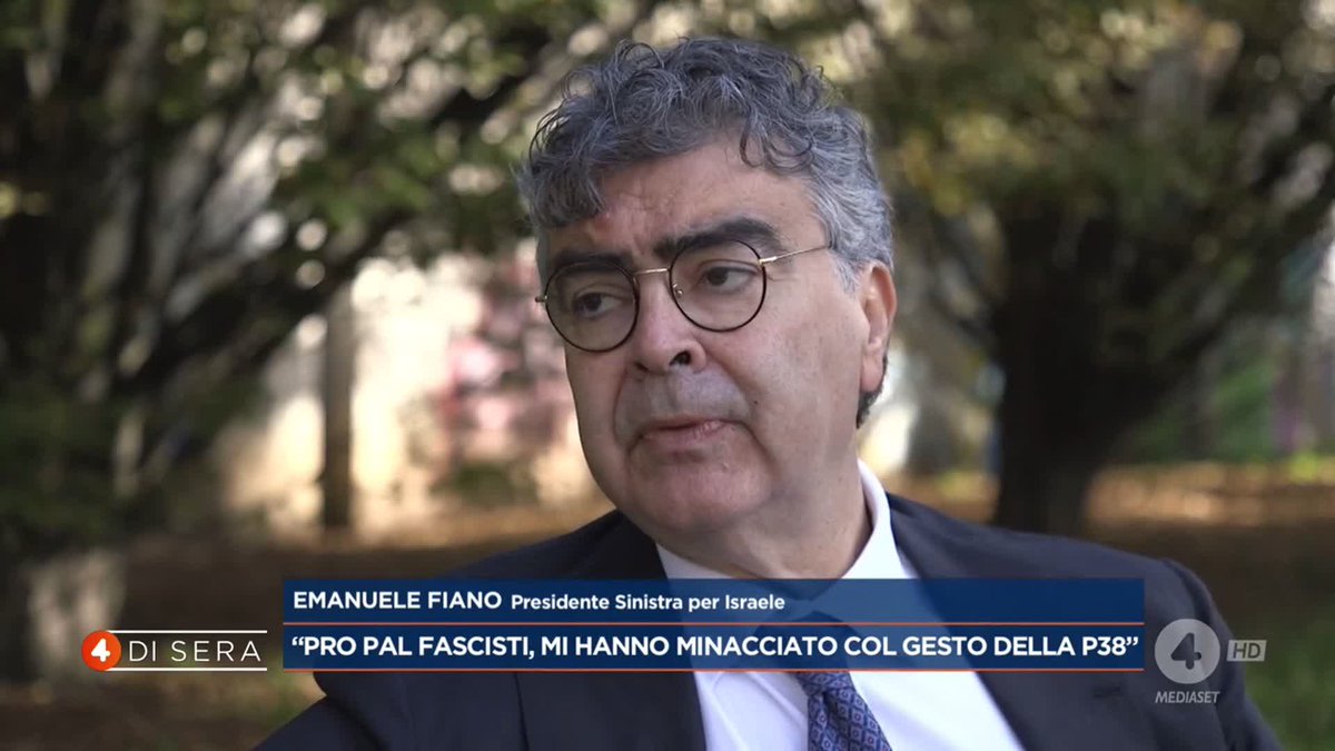 "Pro-Pal fascisti, mi hanno minacciato con il gesto della P38" Emanuele Fiano a #4disera