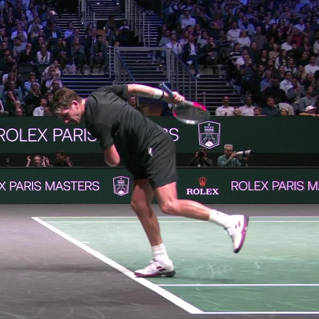 Cam's 🔥'd up! Cameron Norrie angling for the upset against Alcaraz at #RolexParisMasters