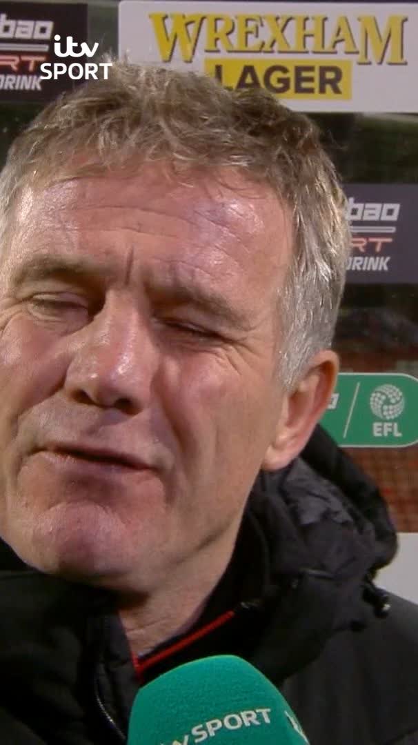 😕 'First half we were passive' 🎤 A frustrated Phil Parkinson spoke to Gabriel Clarke after Wrexham were dumped out of the Carabao Cup by Cardiff City