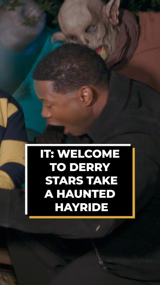 #It: #WelcomeToDerry stars take a haunted hayride 👻