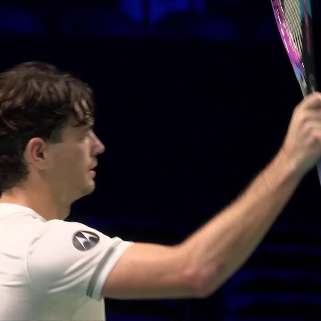 B-day victory 🎂 Taylor Fritz finishes off Vukic 7-6 6-2. #RolexParisMasters