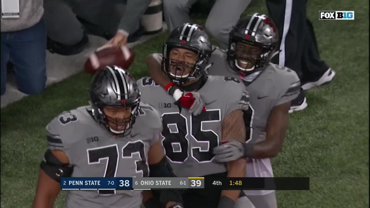 🚀 13/13 🚀 170 YDS 🚀 3 TDs #OTD in 2017, J.T. Barrett led No. 6 Ohio State Football's 39-38 comeback win over No. 2 Penn State 💪
