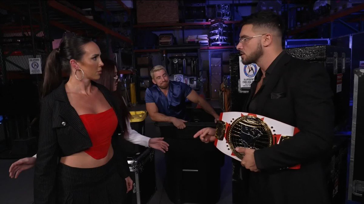 Say his name and he appears! 🤣 Don't get ahead of yourself, “All Ego” Ethan Page and CHELSEA GREEN, Joe Hendry does have a point... THEA HA!L @wwe_alba