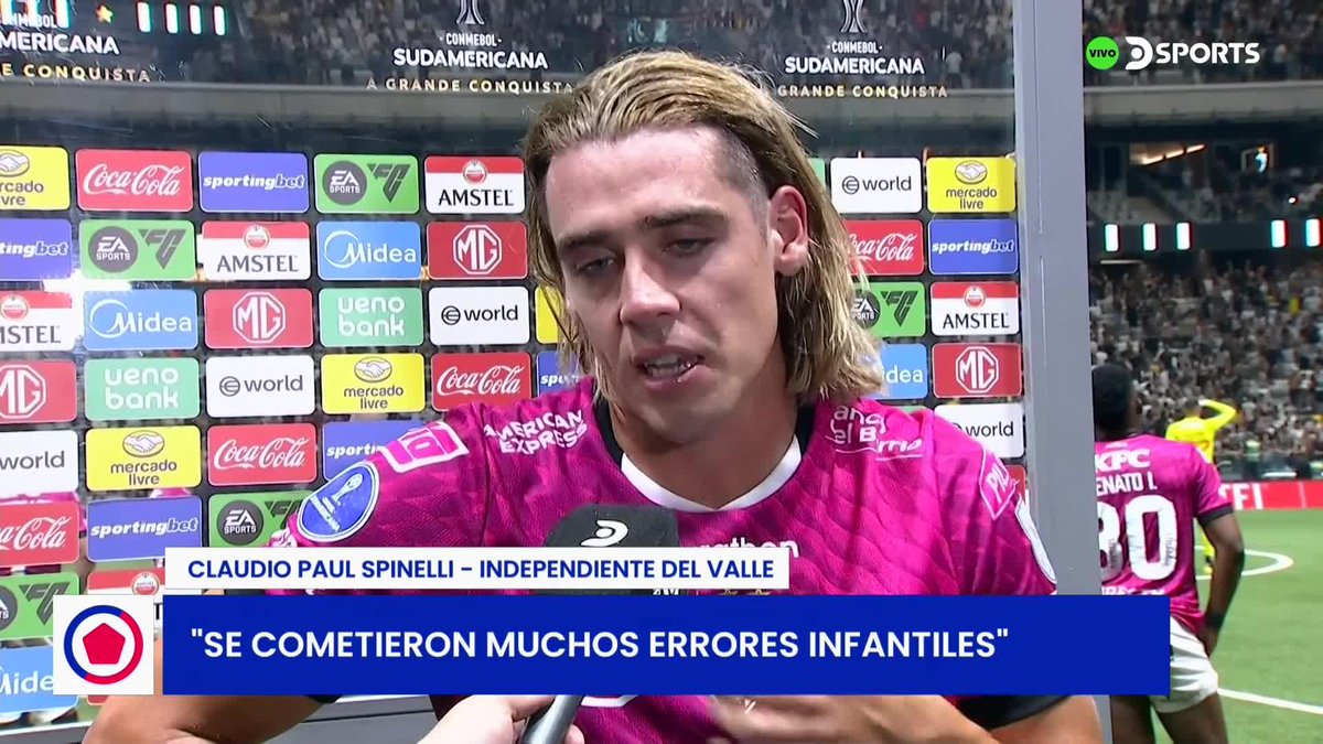 “SE COMETIERON MUCHOS ERRORES INFANTILES” 🗣 Claudio Spinelli habló luego de la eliminación de Independiente del Valle de la CONMEBOL #SudamericanaEnDSPORTS. 🎙 Theo Posso en #ElJuego