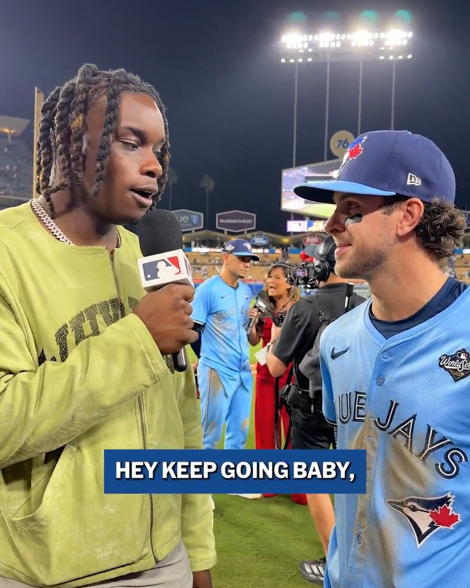 #WorldSeries correspondent Lawrence Butler caught up with Ernie Clement after a crucial Toronto Blue Jays Game 4 win 🗣️