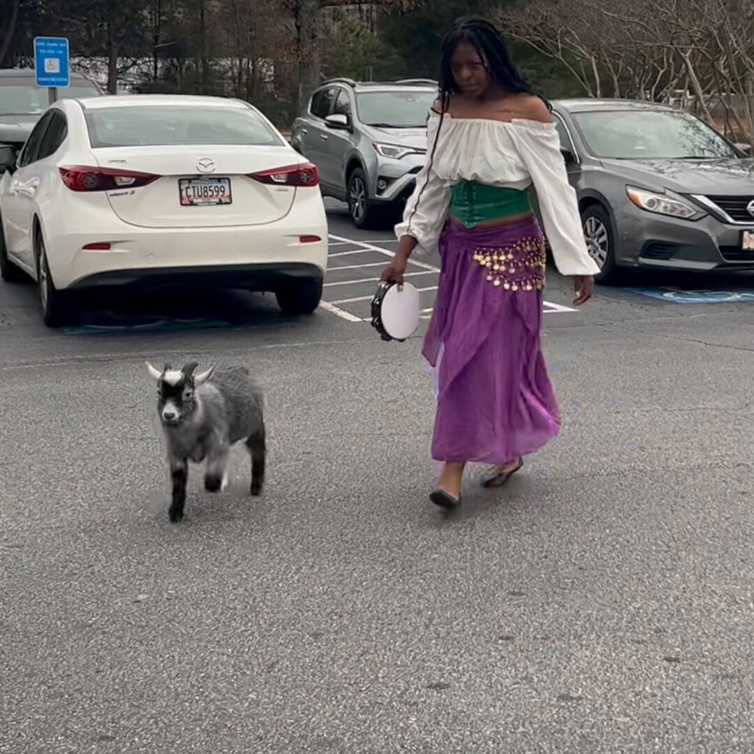 It’s Halloween time … Esmeralda pulled up to get buckets ..