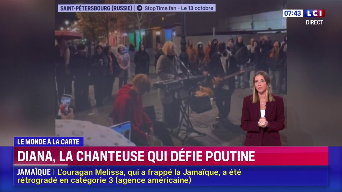 🗣️ Diana, la chanteuse qui défie Poutine - "Des dizaines de jeunes russes se sont rassemblés pour scander des chants anti-guerre et appeler à la chute du président russe." 🔴 Le monde à la carte de Solenn Riou