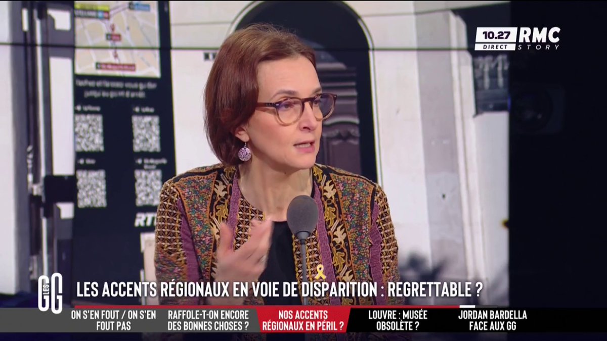 🇫🇷 Les accents régionaux en voie de disparition : regrettable ? 🗣️ Barbara Lefebvre : "Regardez l'allocution des jeunes. Il y a un petit accent de banlieue adopté par les gamins de centre-ville. Avec le 'r' et le 'ch'. C'est accentué avec le rap." #GGRMC