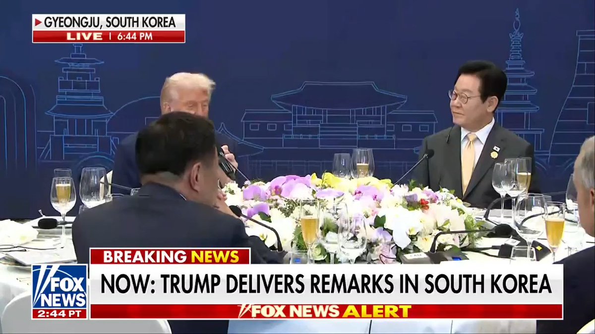 NEW: President Trump praises South Korea’s red-carpet welcome and promises to help solve the "cloud” hanging over the region: "You have a little bit of a cloud over your country and we’re going to get that cloud solved." “I know Kim Jong Un very well and I think things will work out very well.”