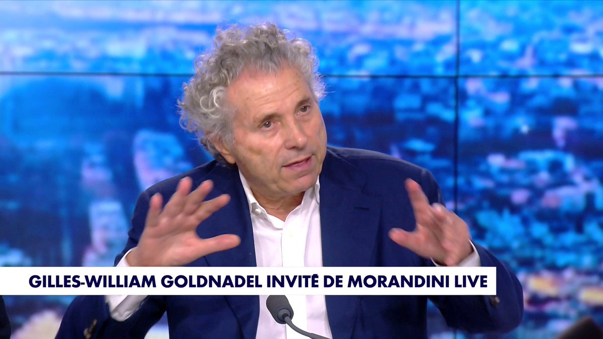 «C'est la première fois dans l'histoire du monde que ceux qui ont été envahis font figure de salauds alors que ceux qui envahissent font figure de victimes», estime Gilles-William Goldnadel, dans son livre «Vol au-dessus d'un nid de cocus», dans #MorandiniLive