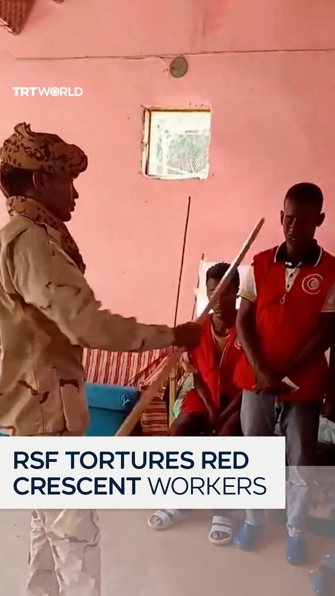 A video circulating online from Sudan's Darfur shows paramilitary Rapid Support Forces (RSF) beating Red Crescent workers and searching their belongings. It's claimed that the militia later killed them, accusing them of being soldiers