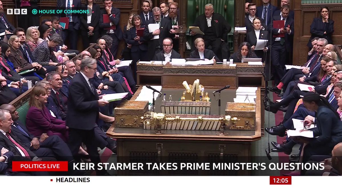 Leader of the opposition Kemi Badenoch asks if Keir Starmer stands by Labour's promises not to increase tax The PM says with the approaching Budget the government will "build a stronger economy" and cut "NHS waiting lists" #PMQs