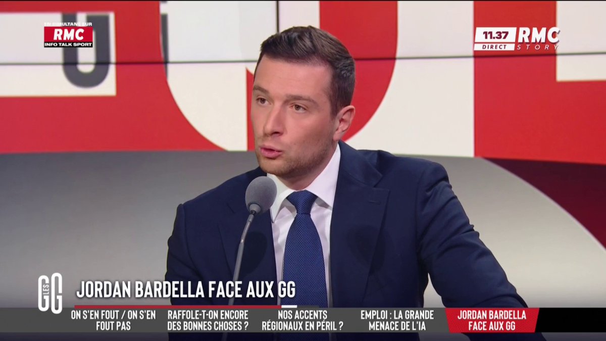🗣️Jordan Bardella : "Personne ne connaît le gouvernement. Qui autour de cette table est capable de citer le nom de plus de 10 ministres ? Moi, j'en suis incapable." #GGRMC