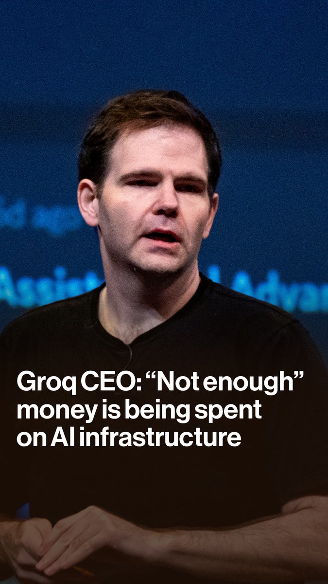 "These numbers sound absurd... But of course it makes sense." Groq CEO Jonathan Ross tells @joumannatv that not enough capex is being spent on AI infrastructure