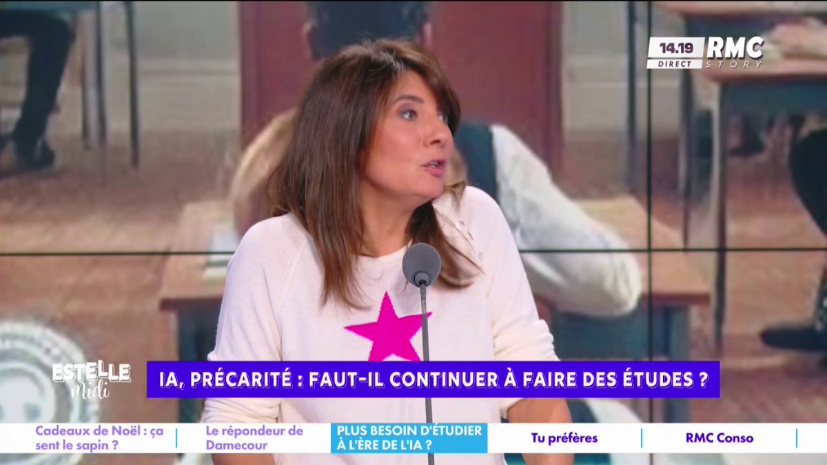 🎙️ Estelle Denis : "Si t'es maçon tu ne vas pas être remplacé par l'IA ! Tout ces gens qu'on a méprisés, ils vont retrouver une fierté ! Ils vont gagner plus que toi ! C'est la revanche de la France qui travaille ! Tous ces métiers bullshit, qu'on arrête !" #EstelleMidi