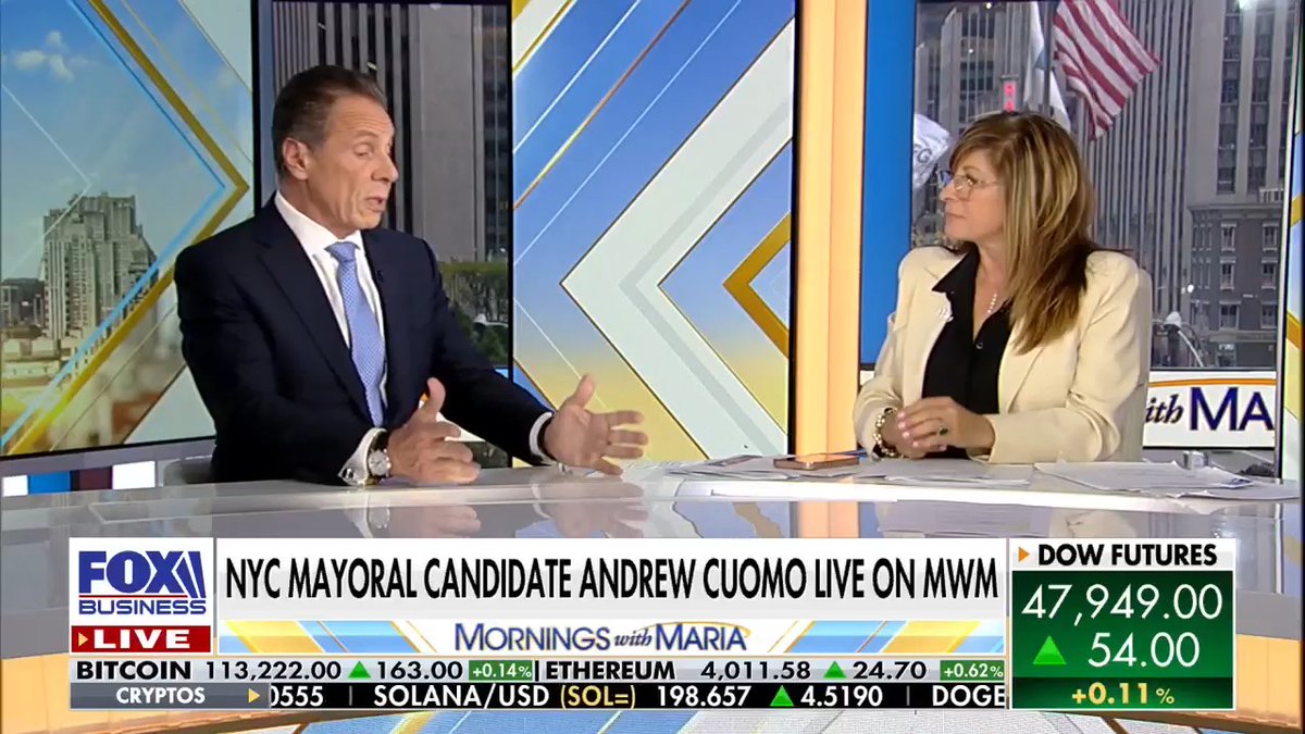 CUOMO: "The truth is, there's a quiet civil war going on in the Democratic Party right now." "I believe that far-left will destroy the Democratic Party." | Maria Bartiromo Mornings with Maria