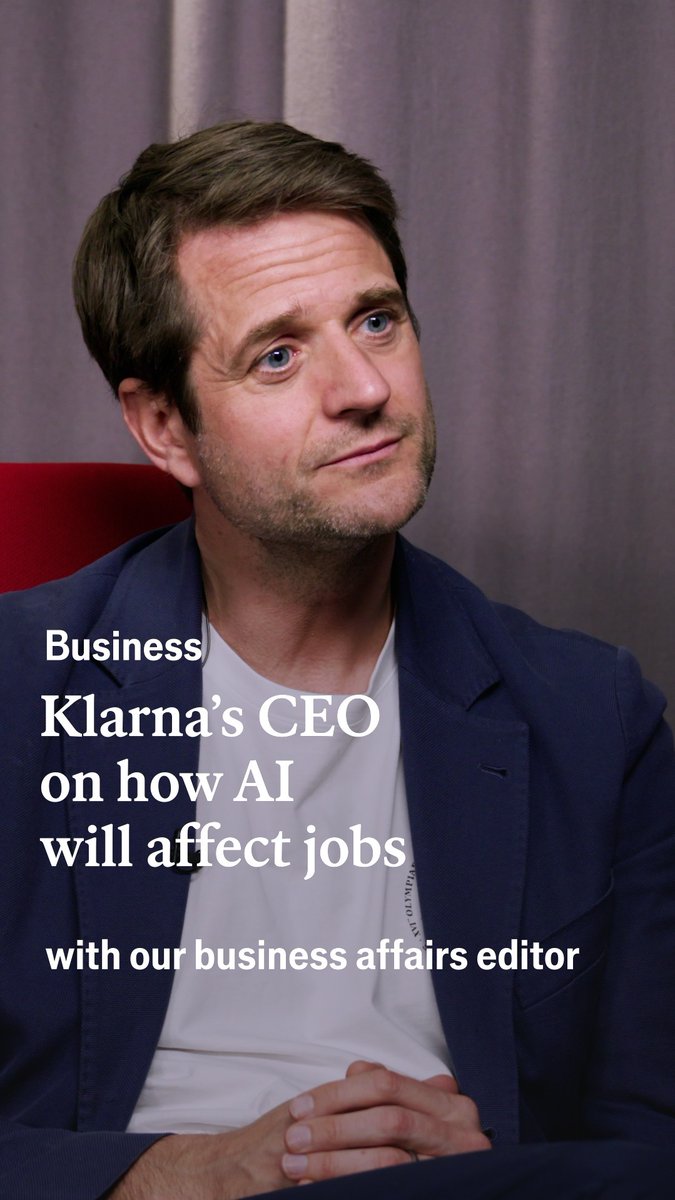 Why hasn’t AI taken your job? In an interview with our business affairs editor, the boss of buy-now, pay-later provider Klarna explains why he still expects the technology to have a significant impact on jobs in the years ahead: