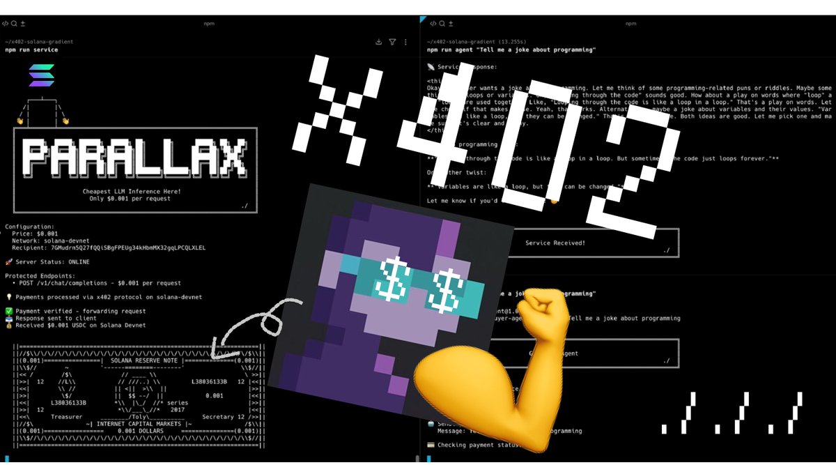 🤯🤯🤯 x402 x Solana is the reel bees knees