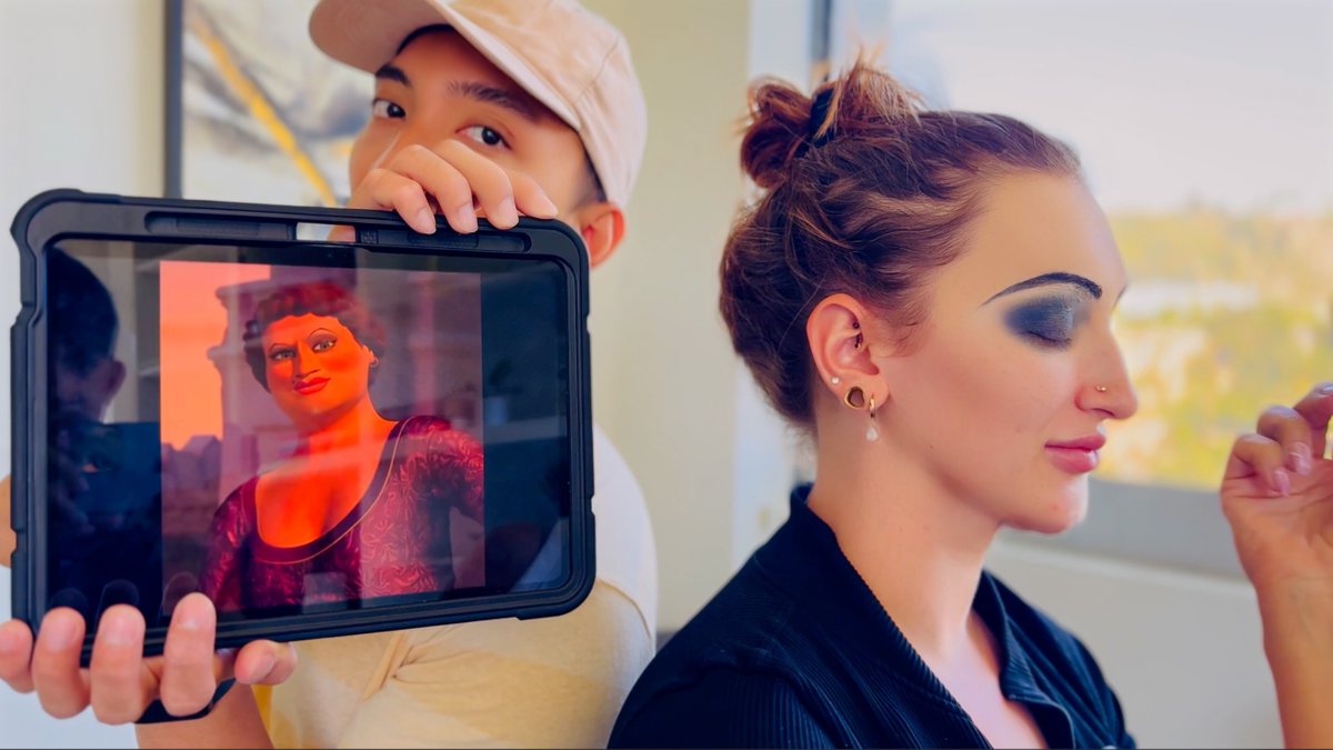 Caught Avalon Mira mid-transformation… Doris is about to steal the show again 😅💄 Watch the full bonus clip on YouTube now! 👀🎙️ 👉 Avalon Mira Love Her Films