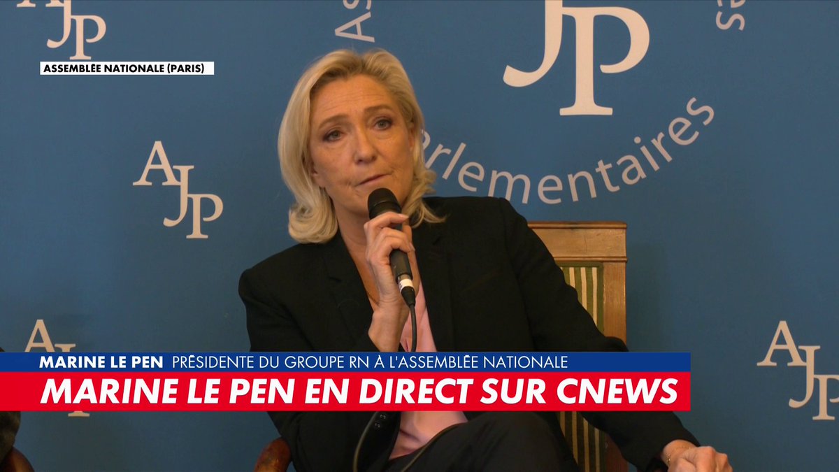 «Sébastien Lecornu a ouvert son cœur au parti socialiste, ironise Marie Le Pen. C'est une véritable histoire d'amour à laquelle nous assistons».