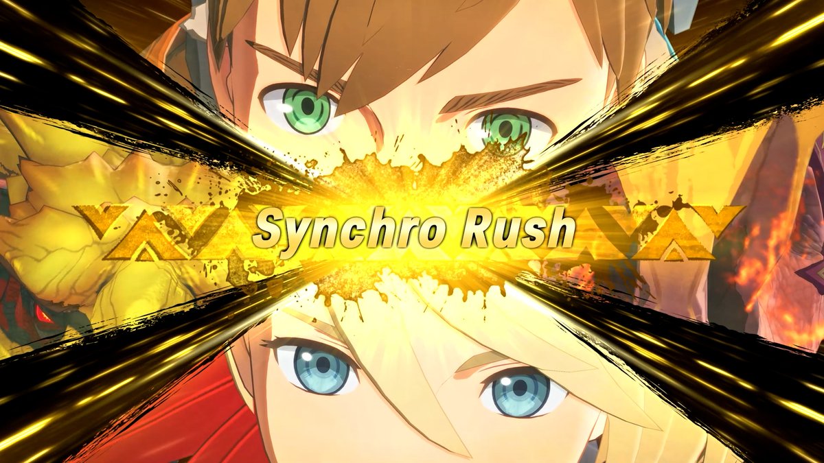 Reducing a monster's Wyvernsoul Gauge to zero will cause a topple, giving you the opportunity to unleash a Synchro Rush! This inflicts massive damage whilst also filling your Kinship Gauge! #MHStories3