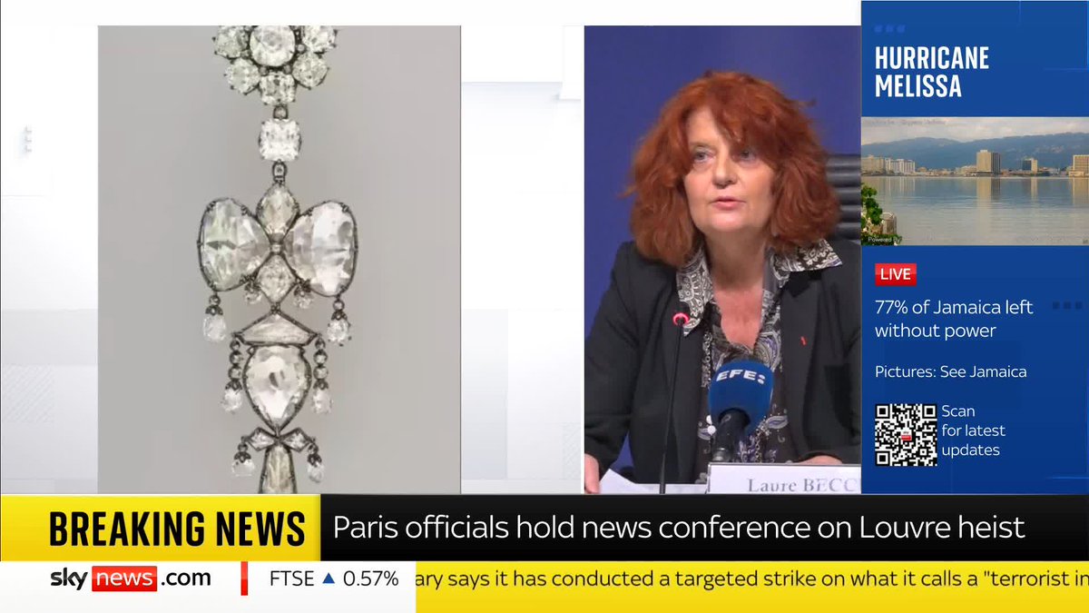 "They have partially confessed" The two suspects arrested over the Louvre jewellery heist have "partially" confessed to their involvement in the robbery 📺 Sky 501, Virgin 602, Freeview 233 and YouTube