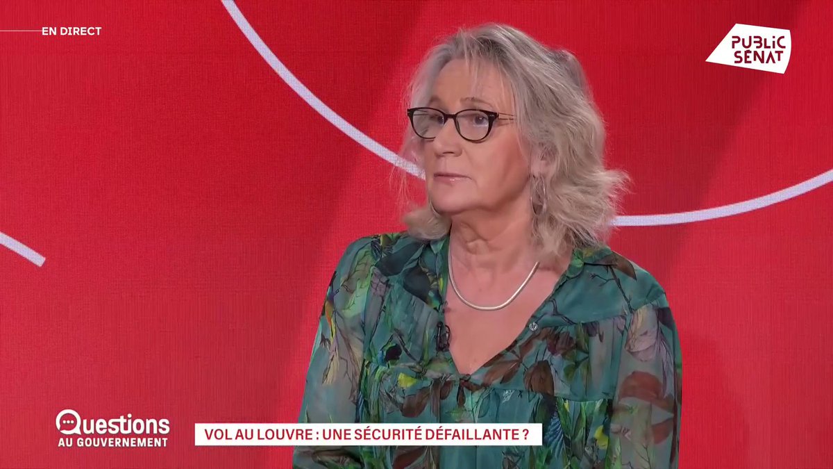 Vol au Louvre : "Nous avons appris ce matin que c'est un cycliste qui a vu cette nacelle, qui lui paraissait un peu étrange, et qui a appelé le 17. Le Louvre est aussi resté ouvert sans arrêté préfectoral autorisant son ouverture au public depuis juillet." Drexler Sabine #QAG