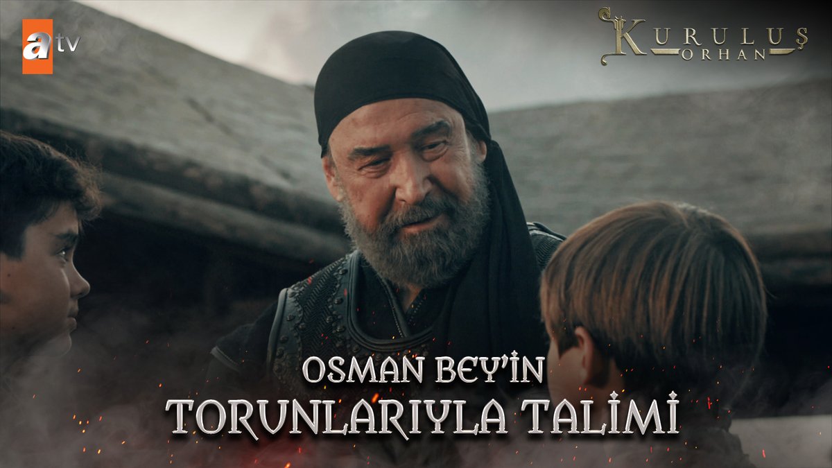 Osman Bey'in torunlarıyla talimi⚔️ "Mühim olan bir olup düşmanı yenmektir!" #KuruluşOrhan atv