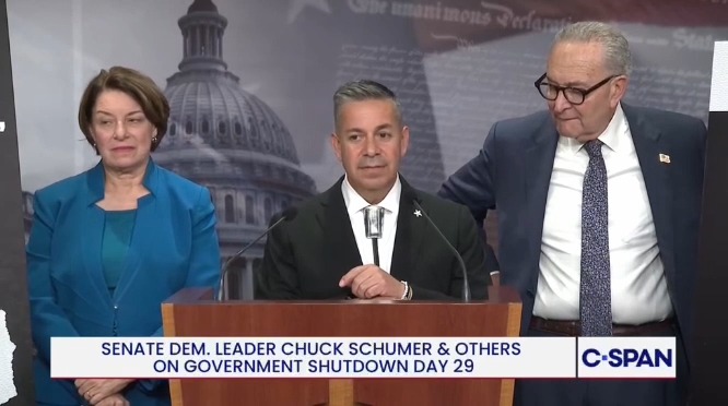 Sen. Luján: This funding for SNAP has never lapsed in the history of the United States. The contingency fund was already utilized to pay for SNAP once. It's bullshit. 42 million people will go hungry. Which Republicans will stand up and object to their constituents eating?