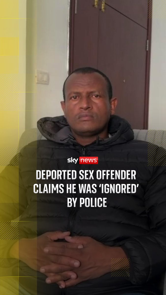 Deported sex offender Hadush Kebatu has claimed in an interview with Sky News that he tried to hand himself in to police, but was ignored by officers. He was arrested by the Met Police following a manhunt after being mistakenly released from prison