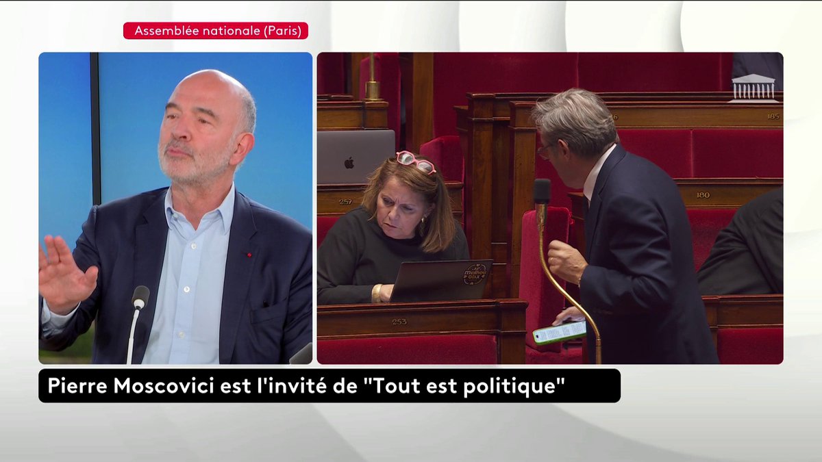 🔴 🗣️ "Nous avons le taux de prélèvement obligatoire le plus haut de la zone euro, [...] il vaut mieux faire des économies sur les dépenses publiques", estime le président de la Cour des comptes Pierre Moscovici. Il est l'invité de Gilles Bornstein. #ToutEstPolitique #Canal16