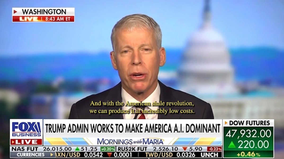 .Secretary Chris Wright on the importance of natural gas infrastructure: “Natural gas is just an amazingly abundant resource…We have this magic that can make out economy hum, that can bring us a better future, the question is just infrastructure.”
