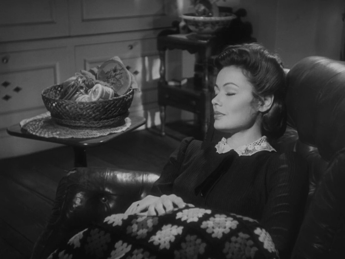 The Ghost and Mrs. Muir (1947) Director: Joseph L. Mankiewicz A young widow (Gene Tierney) wants to be independent &amp; moves out of her In-Laws house. She rents a seaside cottage which is haunted by the ghost of its former owner (Rex Harrison).