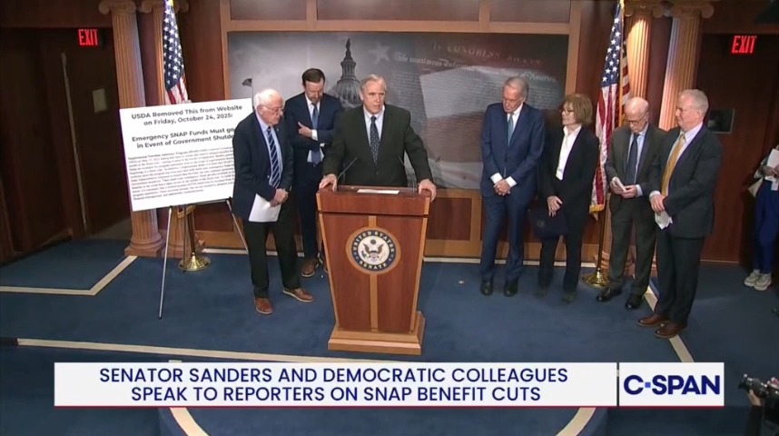 Sen. Merkley: It's using food as a weapon against America's most vulnerable families. Congress said this should never happen, so we created a contingency fund. That fund has $5 billion in it. And now Trump is saying, 'I am going to attack the health and welfare of America's most vulnerable families as a negotiating tactic.'