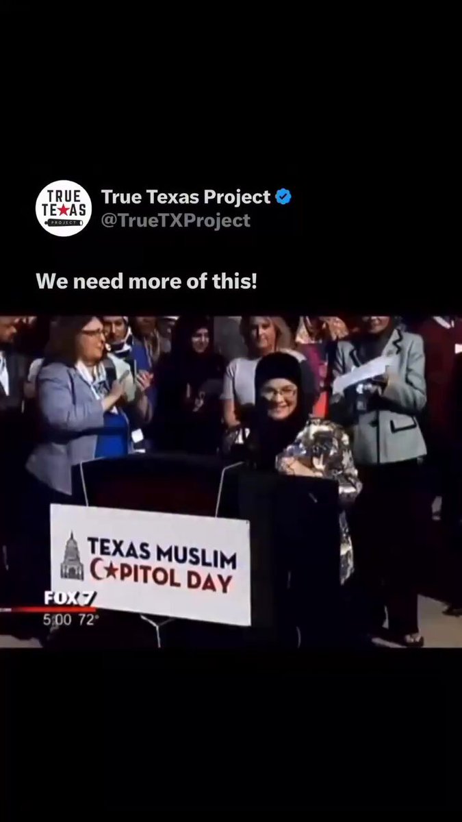 I'd love to shake this woman's hand.🤩 WTF is Texas Muslim Capital Day and why is there such a day in Texas?