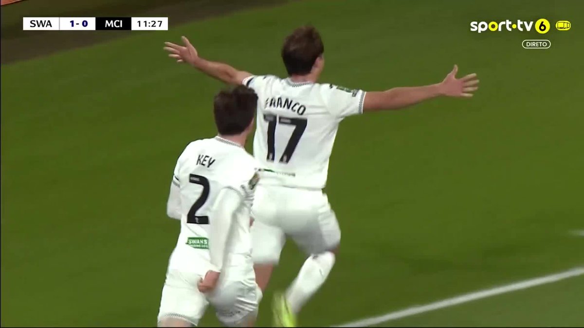 Gonçalo Franco abriu o marcador contra o Man City com um golaço!