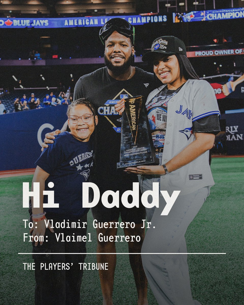 “You’re gonna be the best one there. You’re gonna win!” Vladimir Guerrero Jr’s daughter, Vlaimel, leaves her dad an adoring voicemail that tugs on the heartstrings.