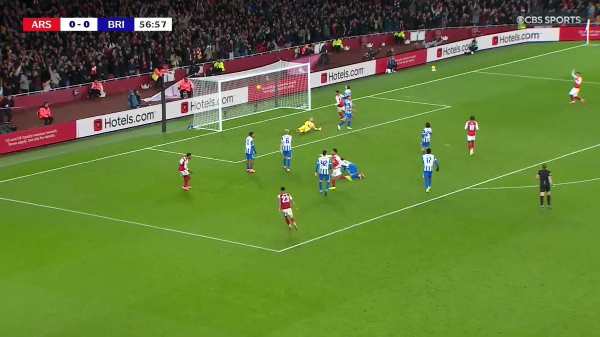 ETHAN NWANERI BREAKS THE DEADLOCK FOR ARSENAL AGAINST BRIGHTON 👊