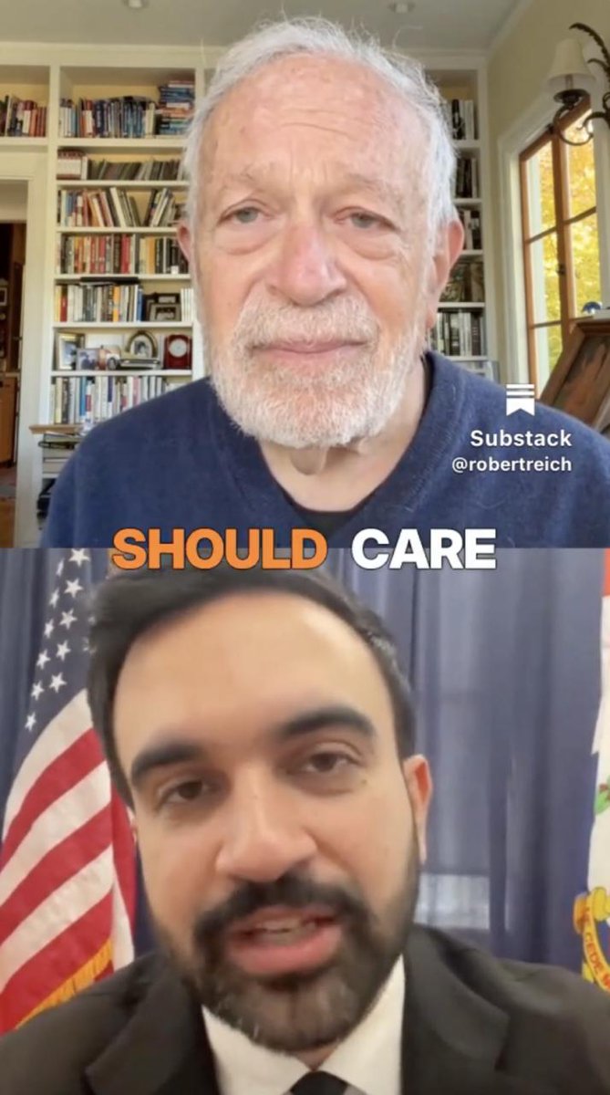 Zohran Mamdani is the bright future of the Democratic Party — brimming with excellent ideas about what working families need. I was delighted to chat with him earlier today. If you're a New Yorker, don't forget to cast your vote for him by Tuesday, Nov. 4.