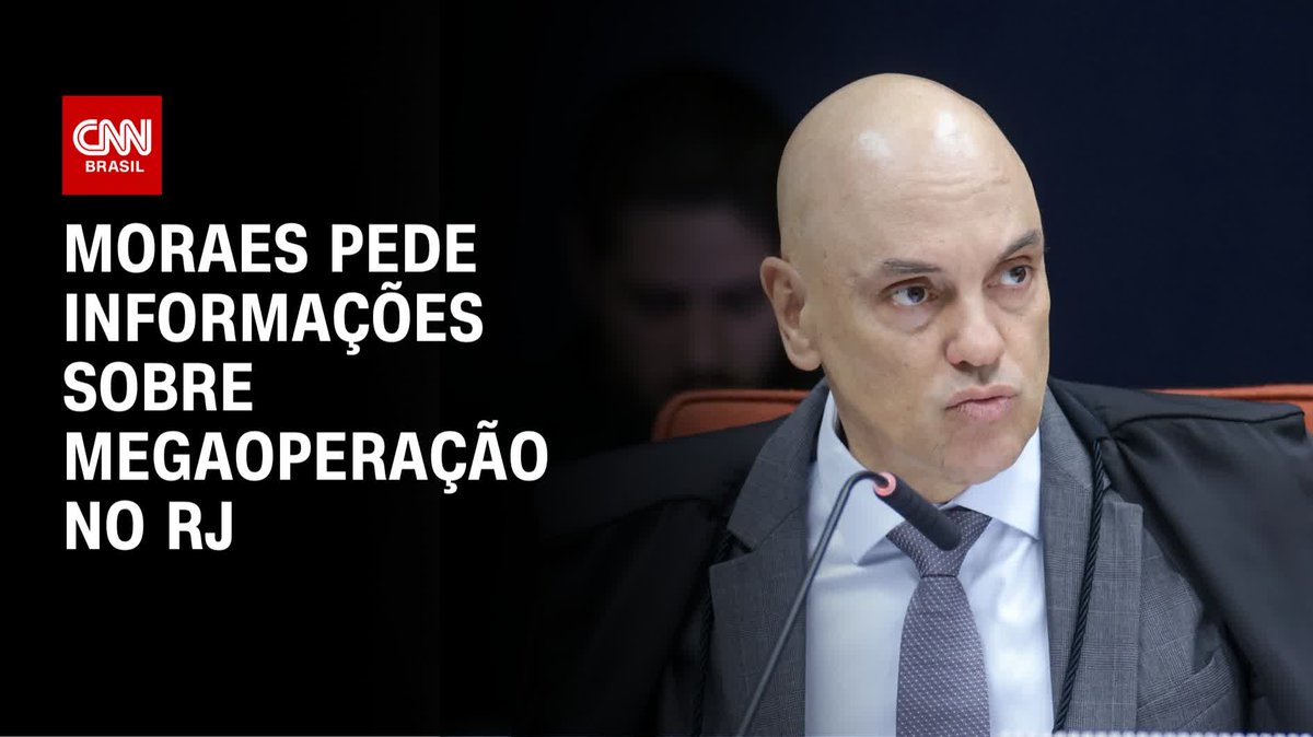 🚨AGORA: Alexandre de Moraes, do STF, determinou a intimação do governador Cláudio Castro para que explique as mortes ocorridas durante a operação policial de ontem nos complexos do Alemão e da Penha, no Rio de Janeiro.