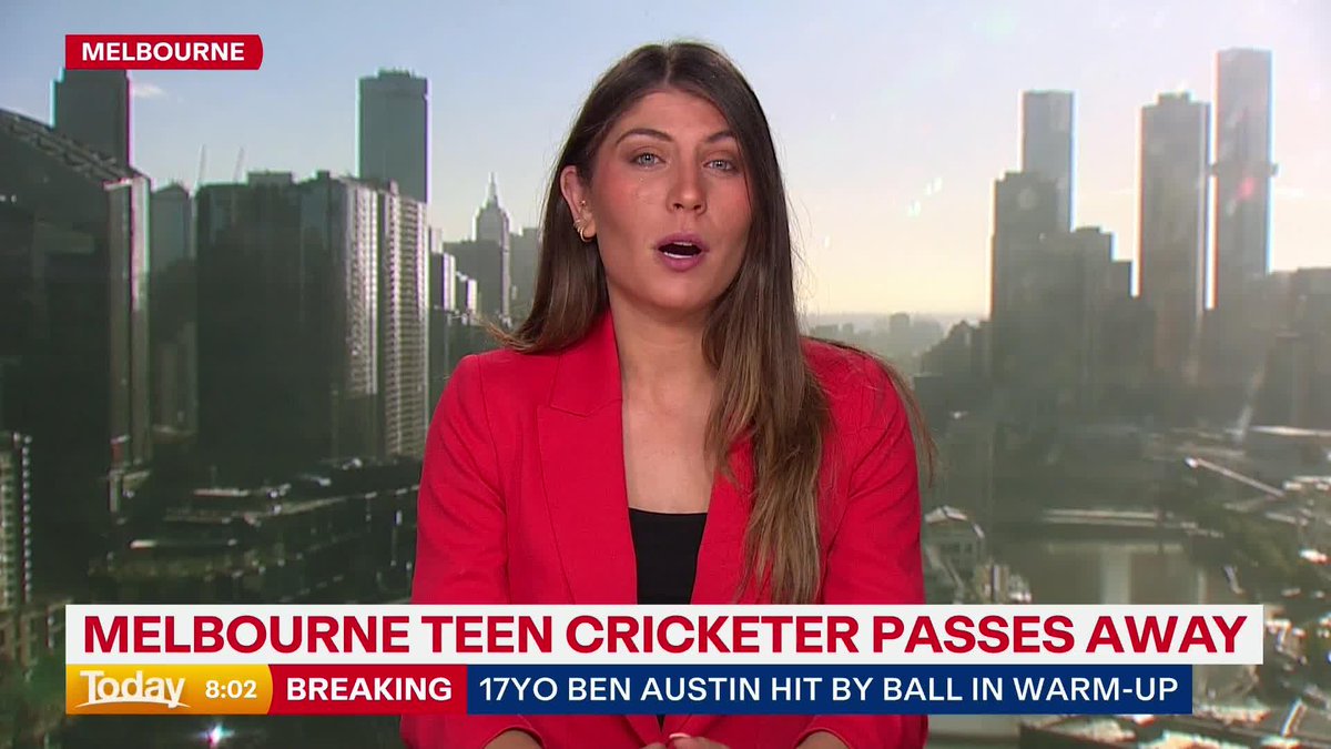 #BREAKING: A 17-year-old cricket player has tragically died in Melbourne after being struck by a ball during a training session. Gillian Lantouris #9News