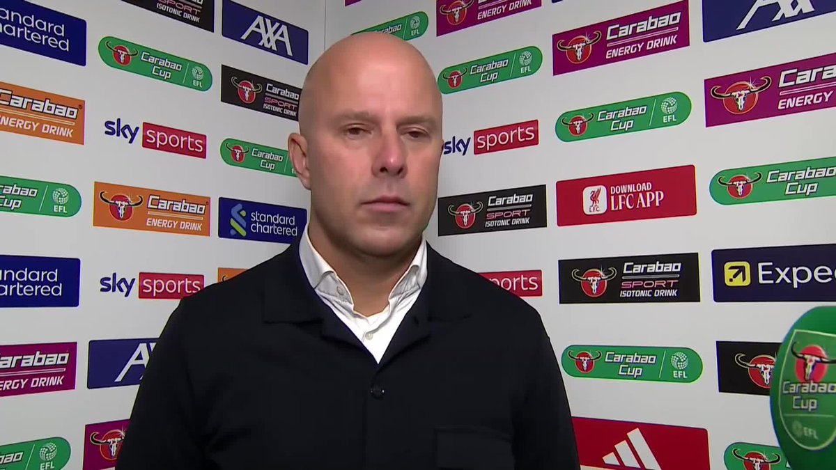 The pressure was already very high.” Arne Slot reflects on his squad selection after Liverpool’s Carabao Cup exit and their upcoming Premier League match against Aston Villa 👀