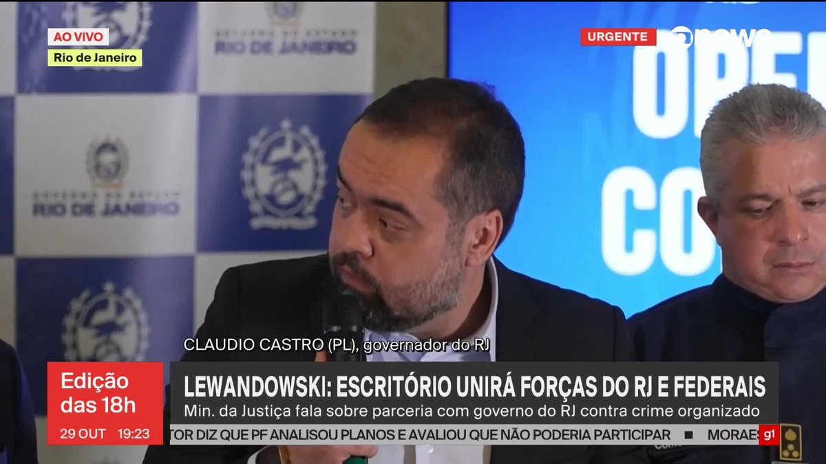 “Eu sabia e não fiz nenhum uso político disso. O que tem é o diálogo do dia a dia entre eles, então, aos que tentaram me acusar de uso político, eu sequer fiz isso. Cláudio Castro dando uma lapada no Ricardo Lewandowski.