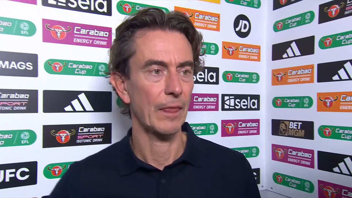 🗣️ "Unfortunately, I think Chris Kavanagh [referee] made a mistake today." Thomas Frank speaks to Gabriel Clarke after Tottenham's exit from the League Cup #NEWTOT 🎙️ Gabriel Clarke